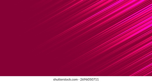 Líneas de neón rojo de luz, efecto de destello Horizontal. Ilustración de Vector