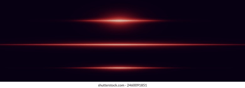 Red neon rays of light. A flash of magical line and glare.