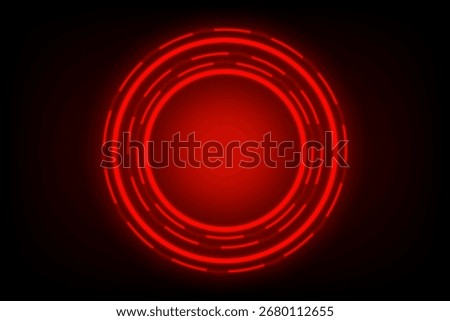 Red neon ring glowing on dark background
