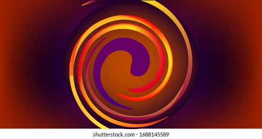Red Neon Swirly Abstract Background Vector