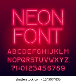 Neon Light 3d Alphabet Extra Glowing Stock Vector (Royalty Free) 1147303703