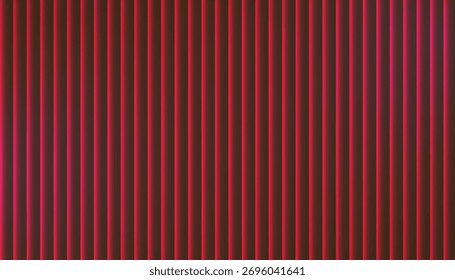 Rayas rojas de Vertical de neón sobre fondo oscuro: patrón de barras de luz brillante, Fondo de pantalla tecnológico abstracto futurista, fondo de líneas degradadas para Web e interfaz de usuario
