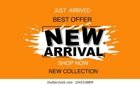 red new arrival banner for store