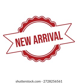 Red New Arrival Stamp or Label Vector Graphic