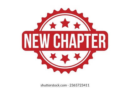 Red New Chapter Rubber Stamp Seal Vector