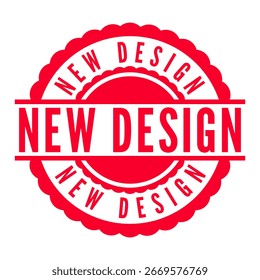 Red New Design isolated rubber stamp, sticker, sign vector illustration