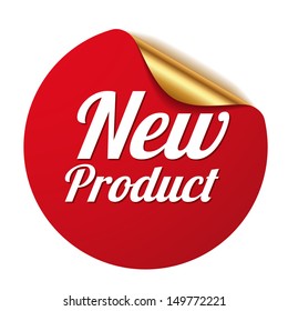 Red New Product Sticker
