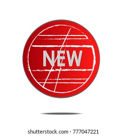 red New sticker label button badge web banner isolated background