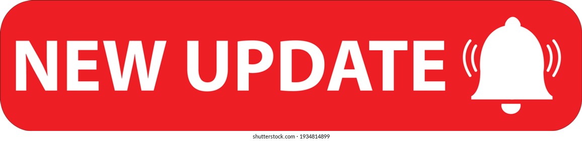 red new update icon on white background. new update symbol. banner new update sign. flat style.