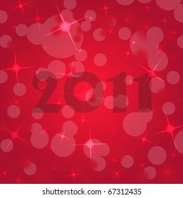 Red New Years card 2011
