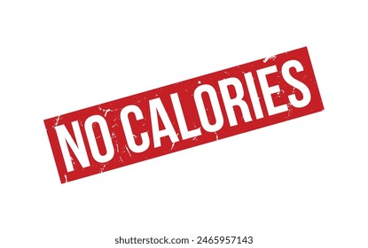 Red No Calories Rubber Stamp Seal Vector