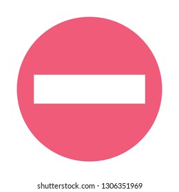 Red No Entry Sign