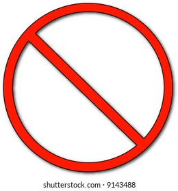 red no or not allowed symbol - vector