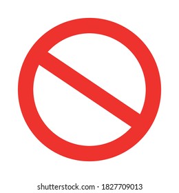 Red no symbol. Circle red warning icon vector illustration. eps 10