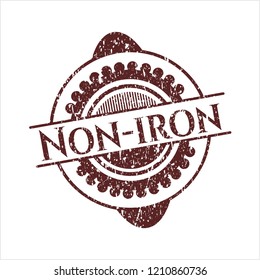 Red Non-iron distress grunge style stamp