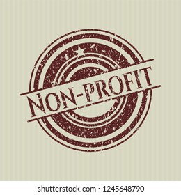 Red Non-profit distress rubber grunge texture seal