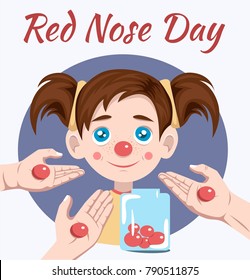 Of red nose day campaign where people do funny things to raise money for charity
