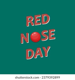 Red Nose Day design concept. Vector illustration