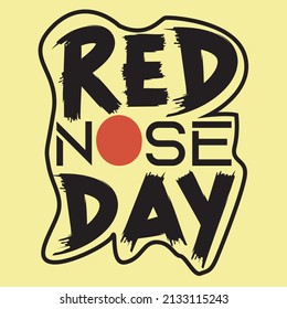 red nose day design vector 