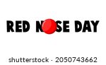 Red Nose Day illustration. Vector. Flat design.