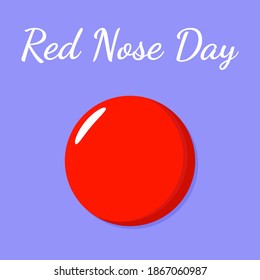 Red Nose Day illustration. Vector. Flat design.