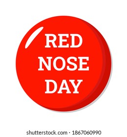 Red Nose Day illustration. Vector. Flat design.