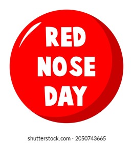 Red Nose Day illustration. Vector. Flat design.