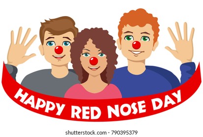 Red nose day. People do funny things to raise money for charity.