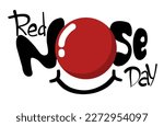 Red nose day vector illustration, suitable for web banner poster or card campaign