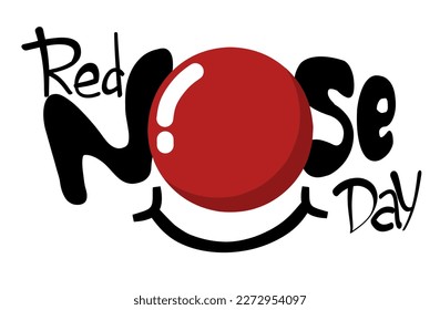 Red nose day vector illustration, suitable for web banner poster or card campaign