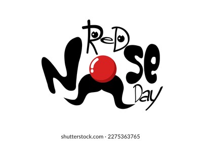Red nose day vector illustration, suitable for web banner poster or card campaign