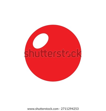 Red nose icon silhouette vector flat design on white background.