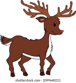 red nosed reindeer, Christmas, cute