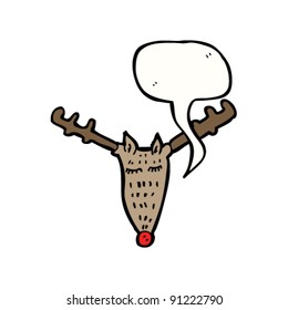 red nosed reindeer face