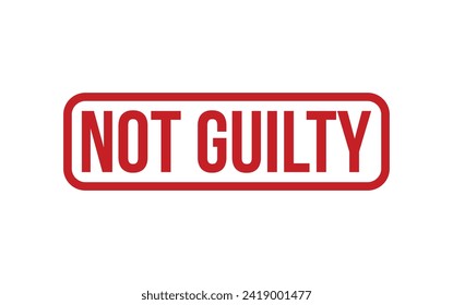 Red Not Guilty Rubber Stamp Seal Vector