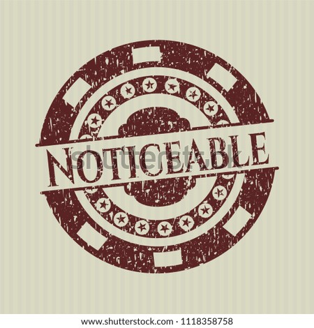 Red Noticeable rubber grunge stamp