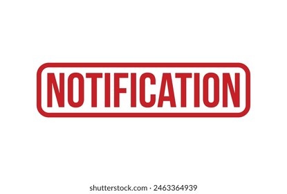 Vector de sello de goma de notificación roja
