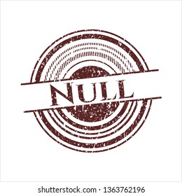 Red Null distressed rubber grunge seal