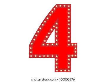 Similar Images, Stock Photos & Vectors of Blue number 4 (Four) with ...