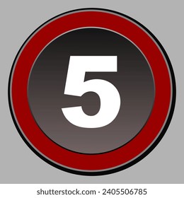 Red number buttons with white numbers