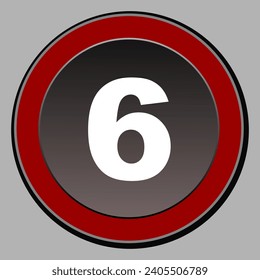 Red number buttons with white numbers