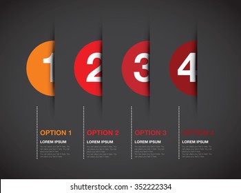 red numbered option background
