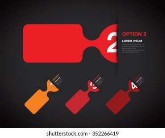 red numbered option background
