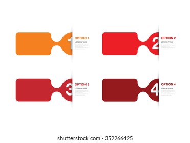 red numbered option background