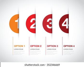 red numbered option background