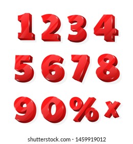 red numbers for discounted billboards that look beautiful.