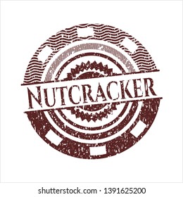 Red Nutcracker distress grunge seal