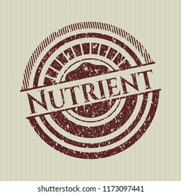 Red Nutrient distressed rubber stamp with grunge texture