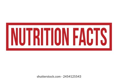 Red Nutrition Facts Rubber Stamp Seal Vector