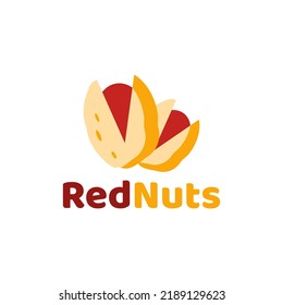 red nuts logo icon design vector